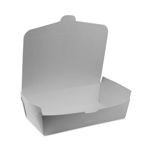 Pactiv Earthchoice Onebox Paper Box, 77 Oz, 9 X 4.85 X 2.7, White, 162/Carton
