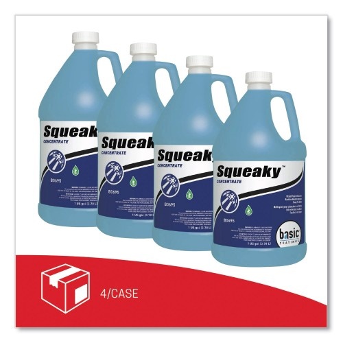 Betco Squeaky Concentrate Floor Cleaner, Characteristic Scent, 1 Gal Bottle, 4/Carton