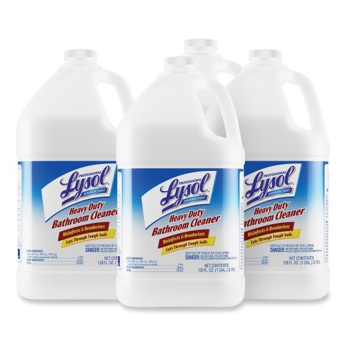 Lysol Disinfectant Heavy-Duty Bathroom Cleaner Concentrate, 1 Gal Bottle, 4/Carton