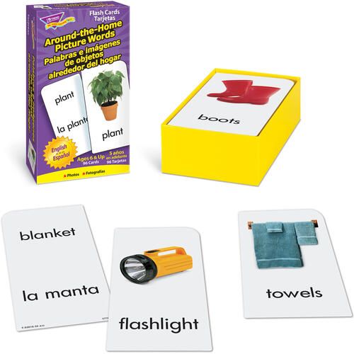 Trend English/Spanish Picture Words Flash Cards