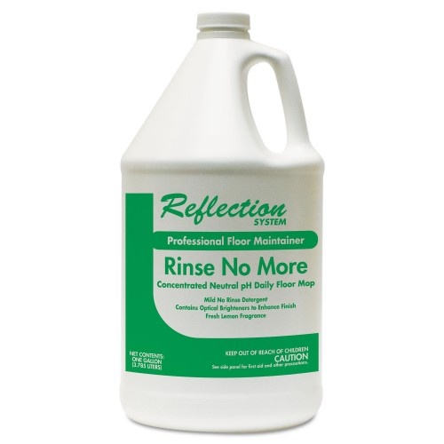 Theochem Rinse-No-More Floor Cleaner, Lemon Scent, 1 Gal, Bottle, 4/Carton