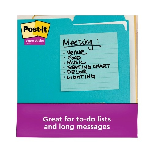 Post-It Pads In Miami Colors, Lined, 4 X 4, 90/Pad, 6 Pads/Pack