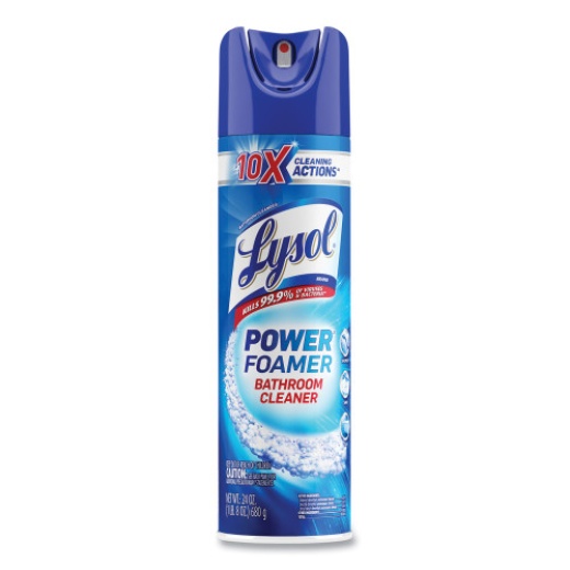 Lysol® Power Foam Bathroom Cleaner, Island Breeze, 24 Oz. Spray Can