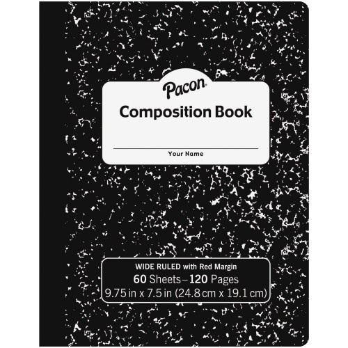 Pacon Composition Book - Wide-Ruled Notebook for Students