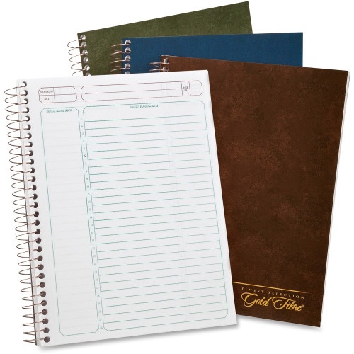 Ampad Gold Fibre Project Planner - Lecture/Cornell Rule, 1-Subject, Randomly Assorted Cover Color
