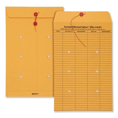 Quality Park Brown Kraft String/Button Interoffice Envelope, #98
