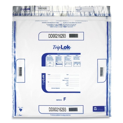 TripLOK Deposit Bag, Plastic, 20 x 20, Clear, 250/Carton