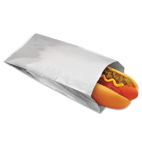 Bagcraft Foil Single-Serve Bags - 3.5" x 8.5" Silver, 1,000/Carton