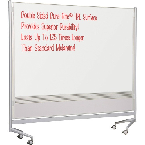 Mooreco Mobile Dry-Erase Double-Sided Partition