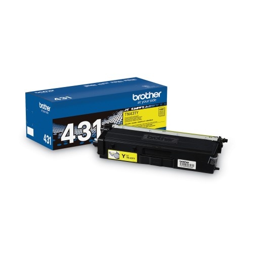 Brother TN431Y Yellow Toner Cartridge, 1,800 Page-Yield