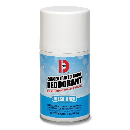 Big-D Metered Concentrated Room Deodorant, Fresh Linen Scent, 7 Oz Aerosol Spray