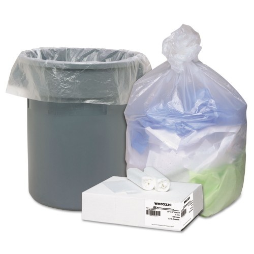 Ultra Plus Can Liners, 33 Gal, 11 Microns, 33" x 40", Natural, 10 Bags/Roll, 10 Rolls/Carton