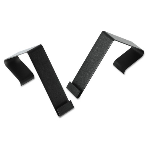 Quartet Cubicle Partition Hangers - For 1.5" to 2.5" Thick Partition Walls, Black, 2/Set