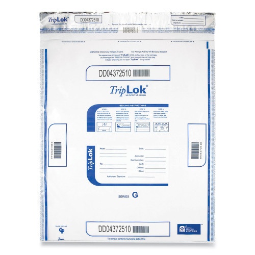 TripLOK Deposit Bag, Plastic, 19 x 23, Clear, 250/Carton