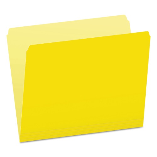 Pendaflex Colored File Folders, Straight Tabs, Letter Size, Yellow/Light Yellow, 100/Box