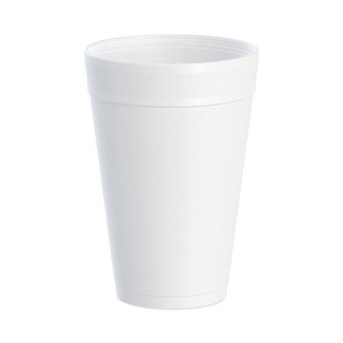 Dart Foam Drink Cups, 32 Oz, White, 25/Bag, 20 Bags/Carton