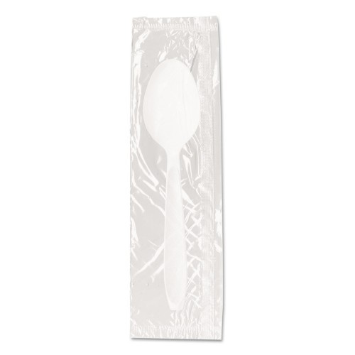 Solo Reliance Mediumweight Cutlery Teaspoons - Individually Wrapped, White, 1,000/Carton