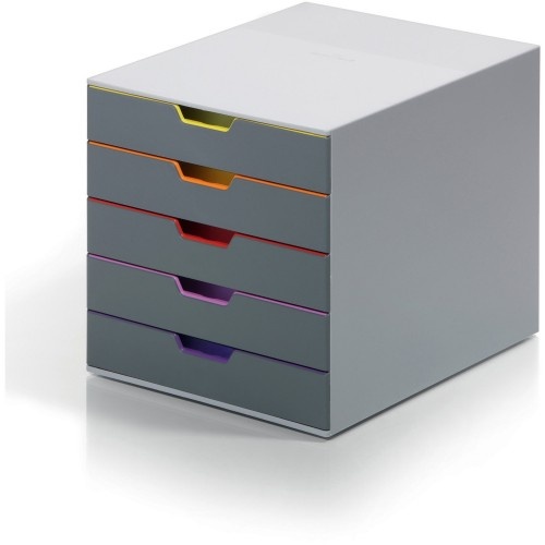 Durable Varicolor Desktop 5 Drawer Organizer