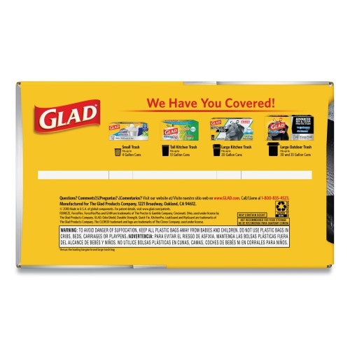 Glad ForceFlex Trash Bag 70 EA/BX 