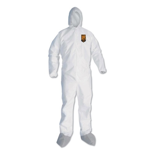 Kleenguard A45 Liquid/Particle Protection Surface Prep/Paint Coveralls, 4XL, White, 25/CT