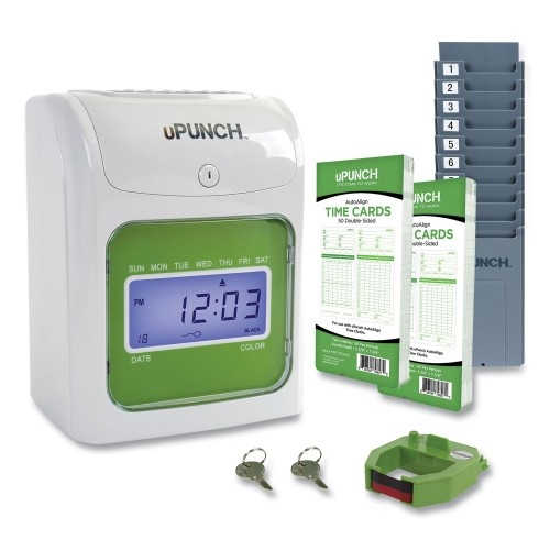 Upunch Electronic Non-Calculating Time Clock Bundle