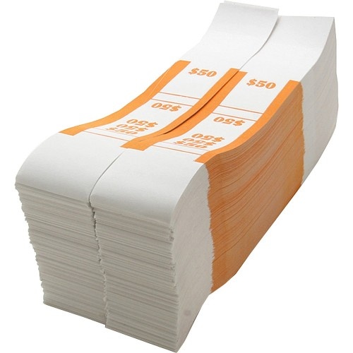 Sparco White Kraft ABA Bill Straps - Efficient Cash Management Solution
