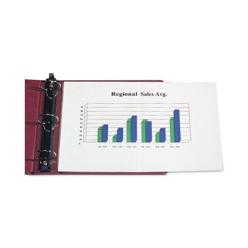 C-Line Panoramic Fold-Out Poly Sheet Protectors, Center Loading, Clear, 17 x 11, 25/Box