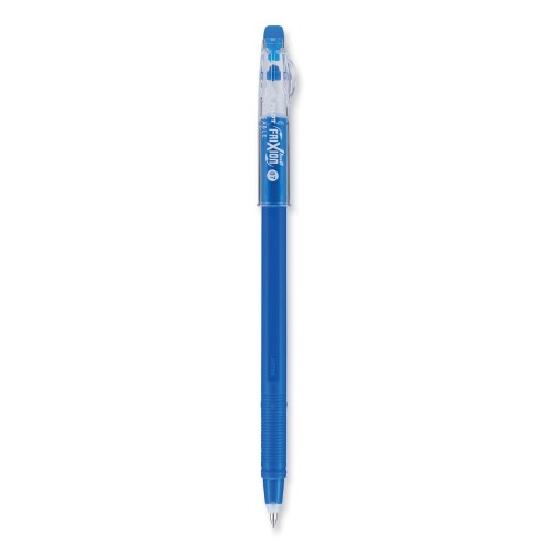 Pilot Frixion Colorsticks Erasable Gel Pen, Clipless Stick, Fine 0.7 Mm, Blue Ink, Blue Barrel, Dozen