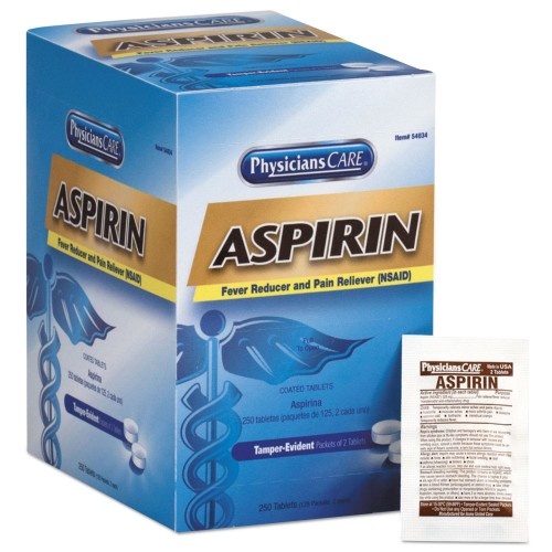 PhysiciansCare Aspirin Tablets, 250/Box