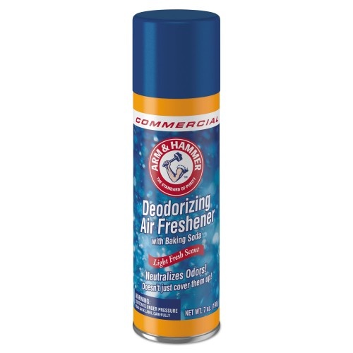 Arm & Hammer Baking Soda Air Freshener, Light Fresh, 7 Oz Aerosol Spray, 12/Carton