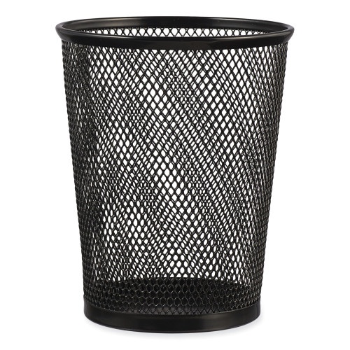 Universal Jumbo Steel Mesh Pencil Cup, 4.38" Diameter X 5.38"H, Black