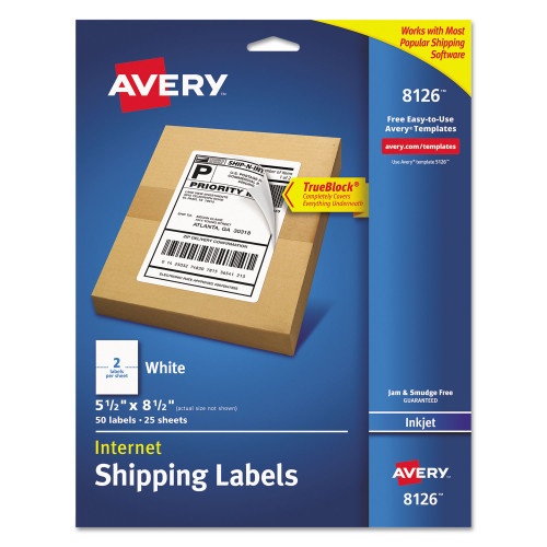Avery Shipping Labels with TrueBlock Technology