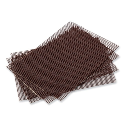 AmerCareRoyal Griddle Screen - Aluminum Oxide, 4 x 5.5, Brown, 20/Pack, 10 Packs/Carton