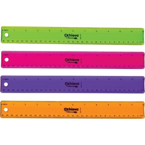 Officemate Flexible Rulers 12/Pack - Flexible Design for Accurate Measurements