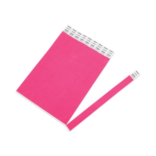 Advantus Crowd Management Wristbands - Sequentially Numbered, Neon Pink, 500/Pack