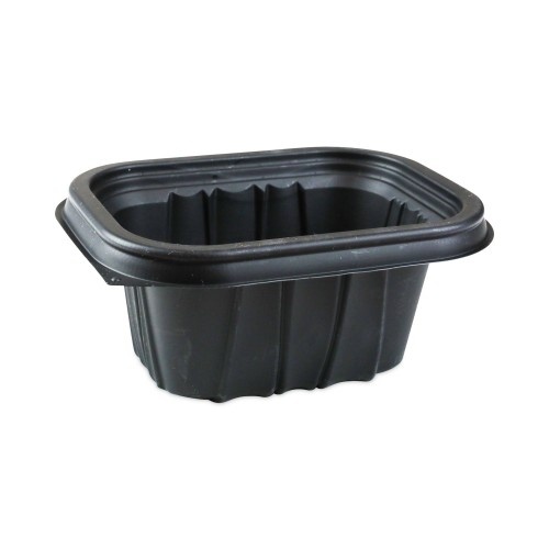 Pactiv EarthChoice Entree2Go Takeout Container, 12 oz, Black, Plastic