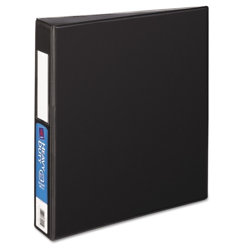Avery Heavy-Duty Non-View Binder with Durahinge and One Touch EZD Rings, 3 Rings, 1.5" Capacity, 11 x 8.5, Black