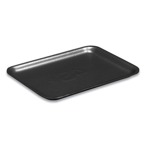 Pactiv Supermarket Tray, #4PZ, 9.25 x 7.25 x 1.38, Black, Foam