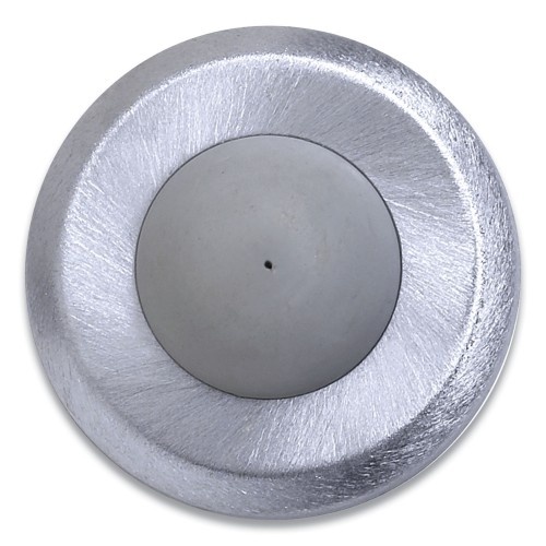 Tell Convex Wall Bumper - 2.5" x 0.75" x 2.5" - Satin Chrome/Gray