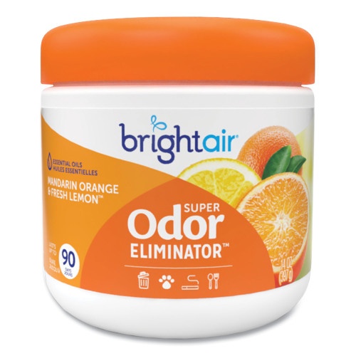 Bright Air Super Odor Eliminator - Mandarin Orange and Fresh Lemon, 14 oz Jar