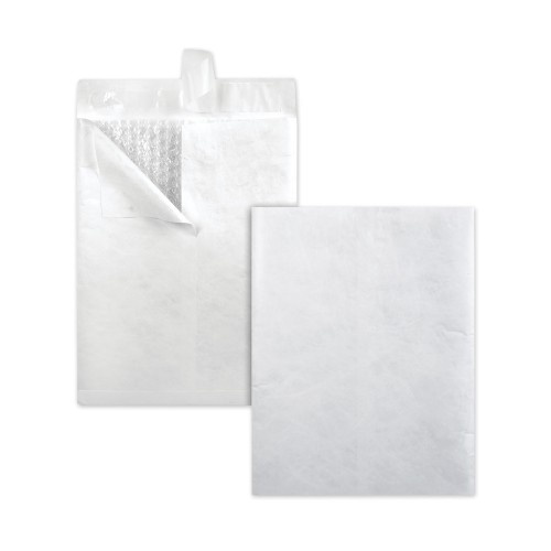 Survivor Bubble Mailer Of Dupont Tyvek - #13 1/2, Square Flap, Redi-Strip Adhesive Closure, 10 x 13, White, 25/Box