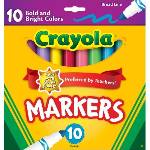 Crayola Bright/Bold Broad Line Markers - 10/Pack Multicolor