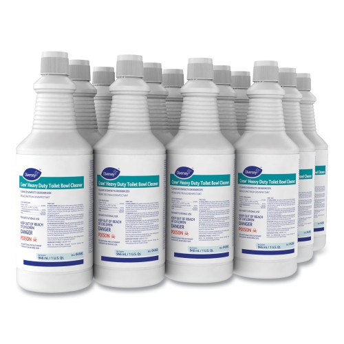 Diversey Crew Heavy Duty Toilet Bowl Cleaner, Minty, 32 oz Squeeze Bottle, 12/Carton