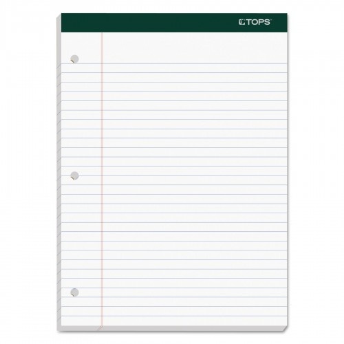 TOPS Double Docket Ruled Pads, Wide/Legal Rule, 100 White Sheets, 6/Pack