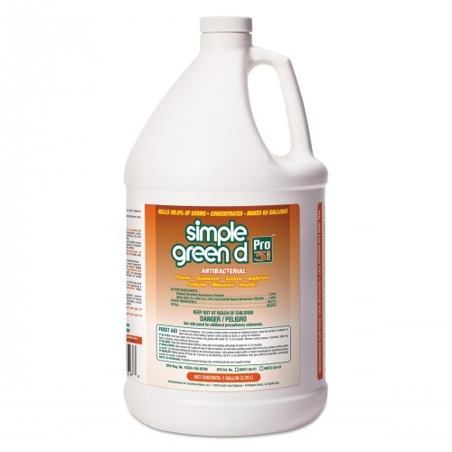 Simple Green D Pro 3 Plus Antibacterial Concentrate - 1 Gal Bottle, 6/Carton