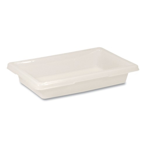 Rubbermaid Commercial Food/Tote Boxes, 2 Gal, 18 x 12 x 3.5, White, Plastic