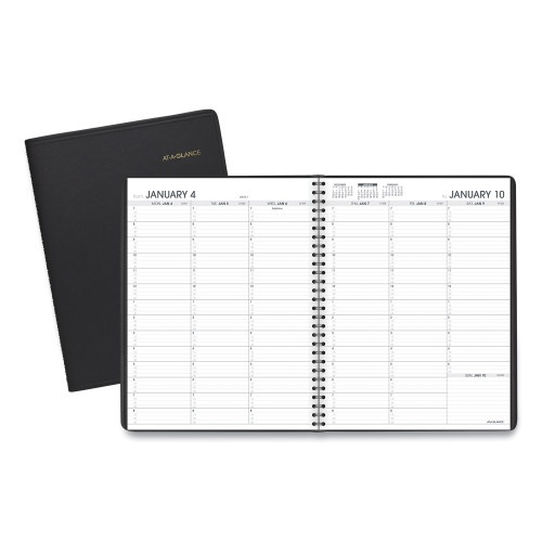 AT-A-GLANCE Weekly Appointment Book, 11 x 8.25, Black Cover, 13-Month: Jan 2025 To Jan 2026