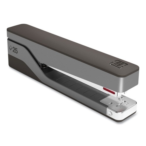 Tru Red Desktop Aluminum Full Strip Stapler, 25-Sheet Capacity, Gray/Black