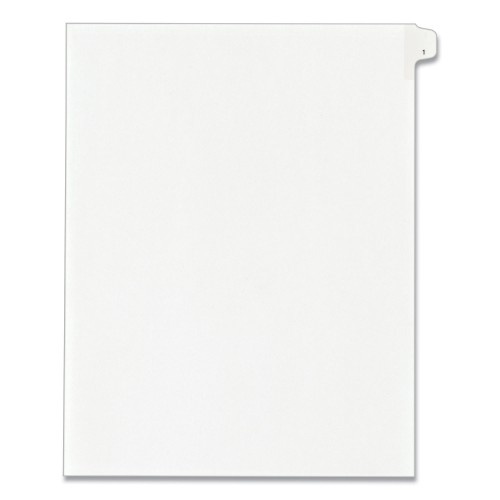 Avery Preprinted Legal Exhibit Side Tab Index Dividers, Allstate Style, 10-Tab, 1, 11 x 8.5, White, 25/Pack