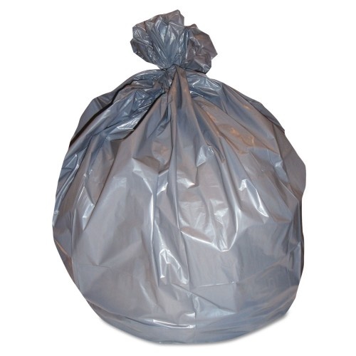 Heritage Low-Density Can Liners, 60 Gal, 1.70 Mil, 39 X 56, Silver, 50/Carton